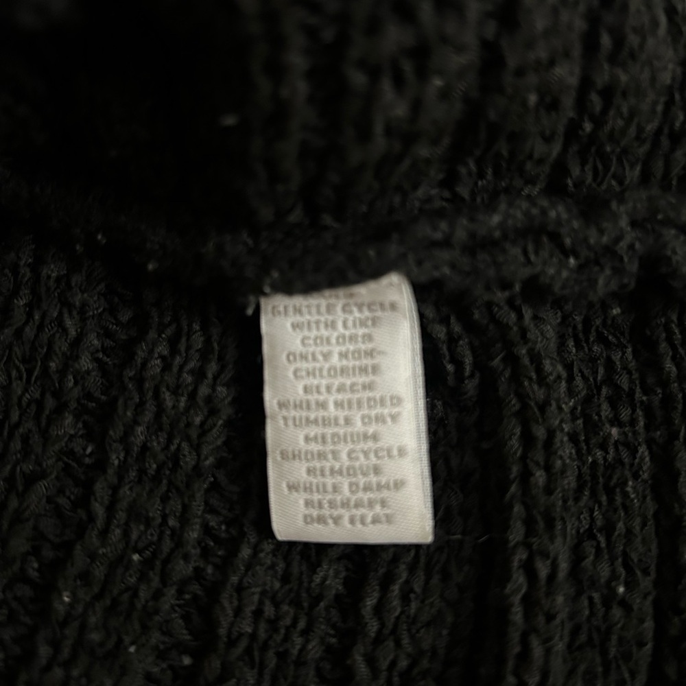 Charter Club Black one-button Short Sleeve Cardigan - Picture 3 of 7